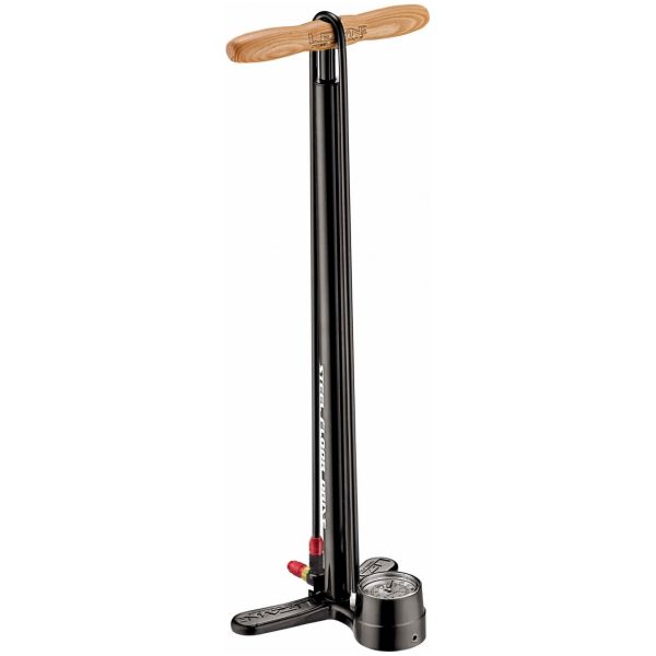 Lezyne STEEL FLOOR DRIVE - BLACK GLOSS BLACK