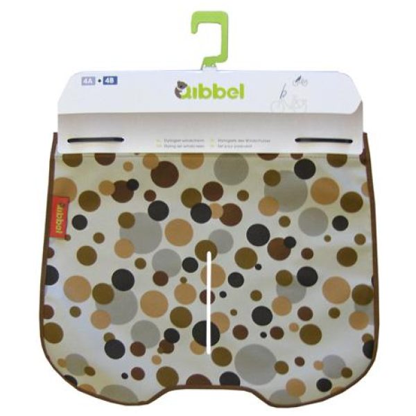 Qibbel windschermflap dots br Bruin/wit/grijs