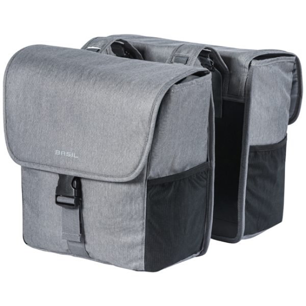 Basil Fietstas Go Dubbele Tas 32L Grijs Melee Grey Melee