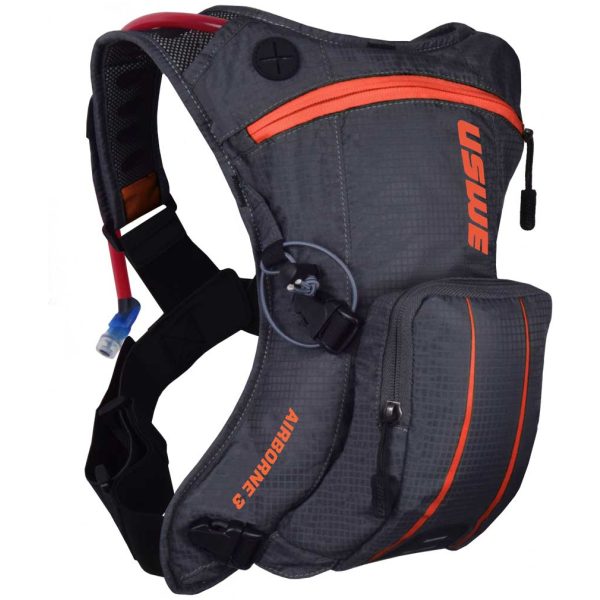 Uswe RUGTAS AIRBORNE 3 HYDRATION PACK GRY/OR Grey/Orange