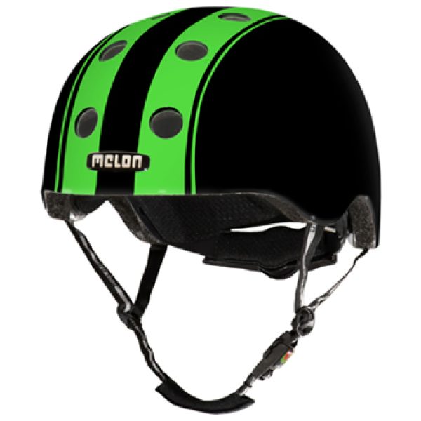 Helm Melon Double Green Black M-L (52-58cm) groen/zwart