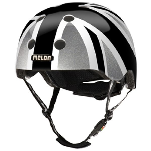 Melon Helm M-L (52-58cm) zwart/grijs Union Jack Plain
