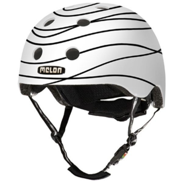Helm Melon Scribble XL-2XL (58-63cm) zwart/wit