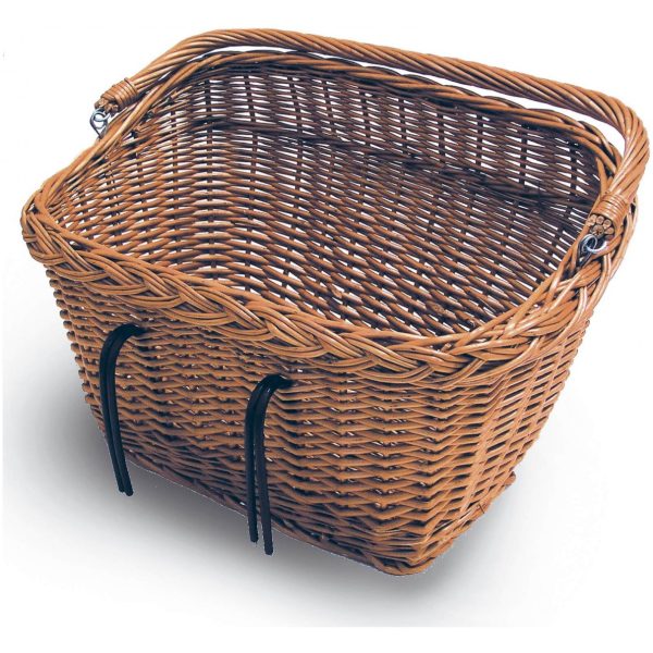 Basil mand riet Dublin vierkant buik 46L 49x35x27c Bruin