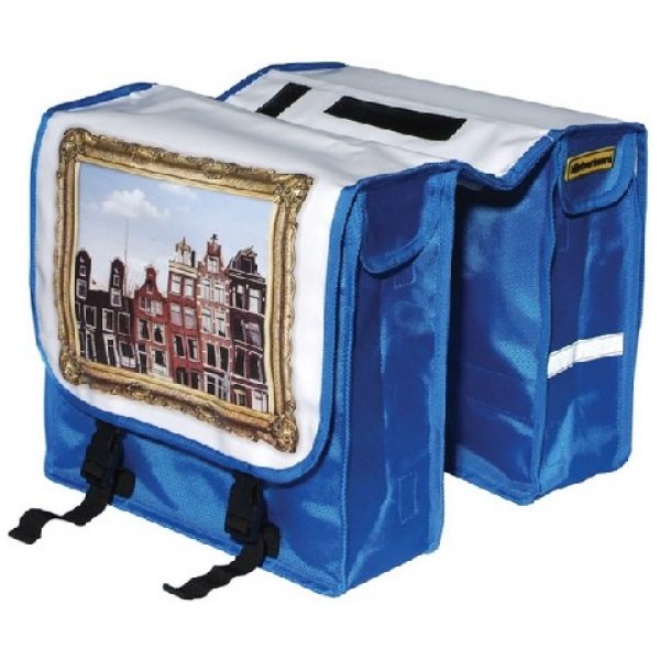 Niet Verkeerd NV dubb tas grachtenpand bisonyl Blauw