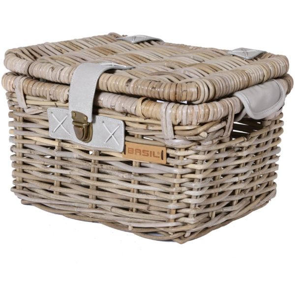 Basil MAND BAS ROTAN DENTON S M/DEKSEL GRIJS Grey