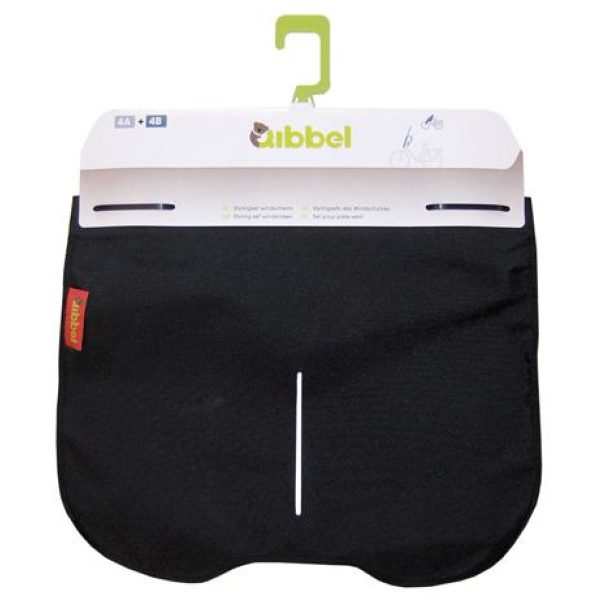 Qibbel windschermflap uni zw Zwart