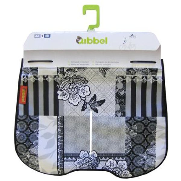 Qibbel windschermflap suzy zw Zwart/ Grijs /wit