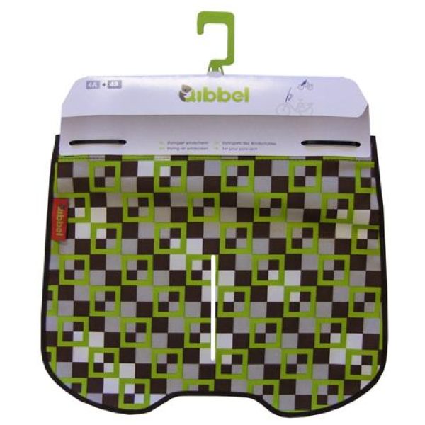 Qibbel windschermflap checked grn Groen/bruin/wit