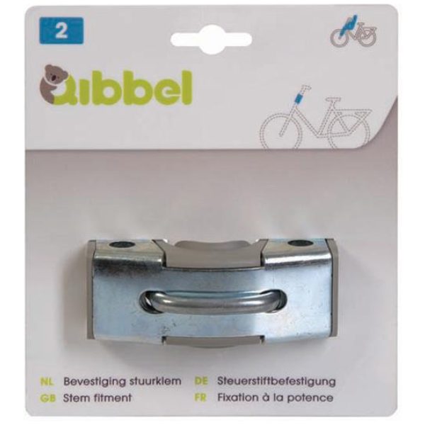 Qibbel bevestigingsset voorzitje stuurpen Chroom