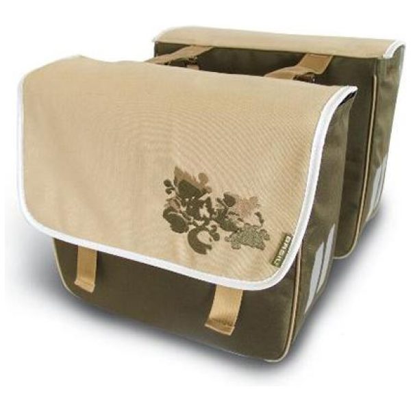 Basil dubb tas Prima V grn/beig GROEN BEIGE