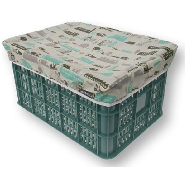 Basil kratcover L memories Beige / Groen / Zwart