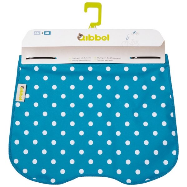 Qibbel windscherm Polka dots blauw Blauw/wit