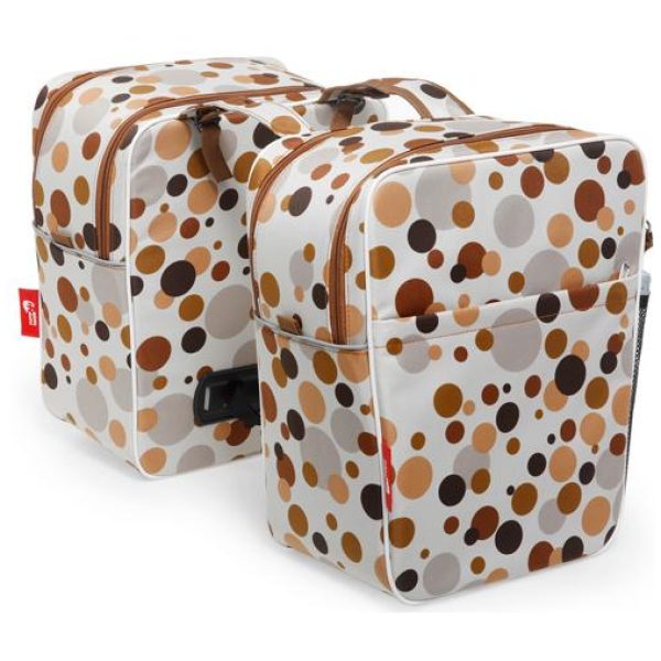 New Looxs NL tas 270 Yezz dots br Wit / Bruin / Oranje