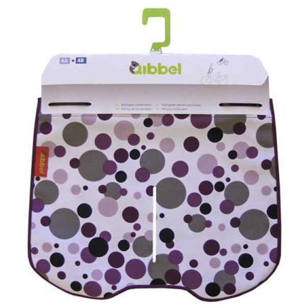 Qibbel windschermflap dots prs Paars/wit/grijs