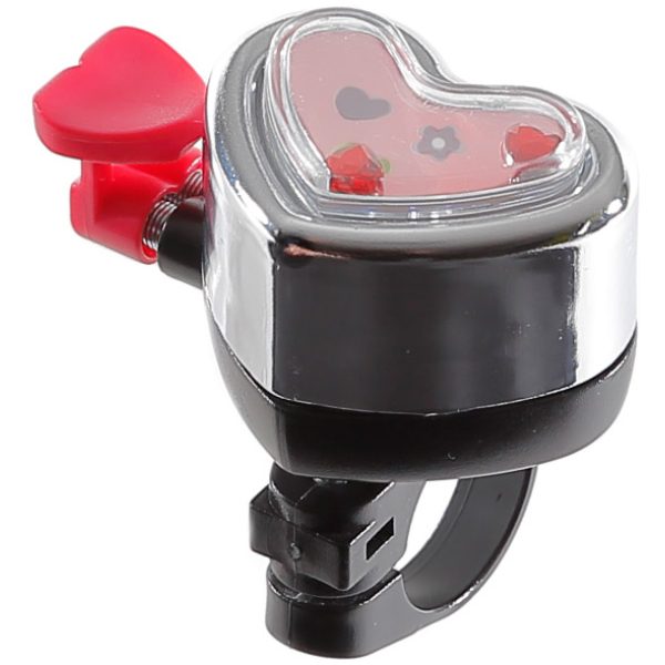 Pex bel hartje chr/rz op krt Chroom/Roze