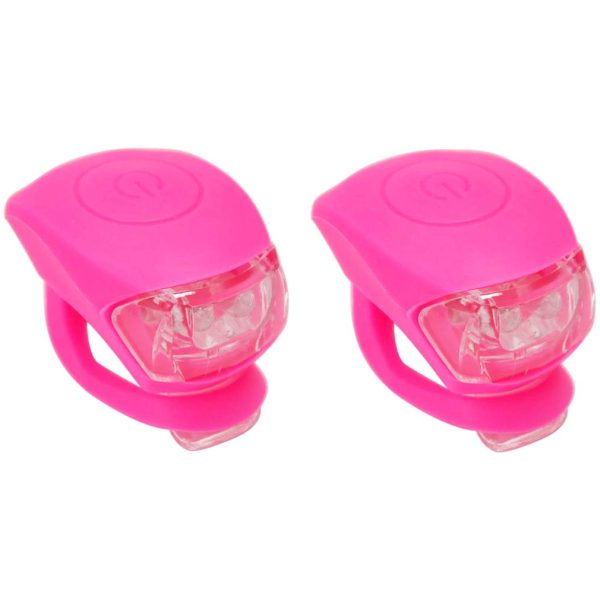 Urban UP Siliconen LED Fietslampjes set Pink Roze