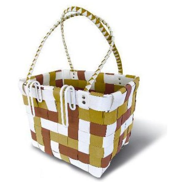Basil mand Blossom Basket br WIT BRUIN GOUD