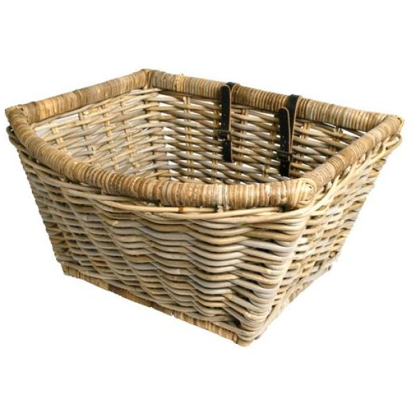 Merkloos MAND ROTAN GREY M/BUIK 42X46X25 NATUREL