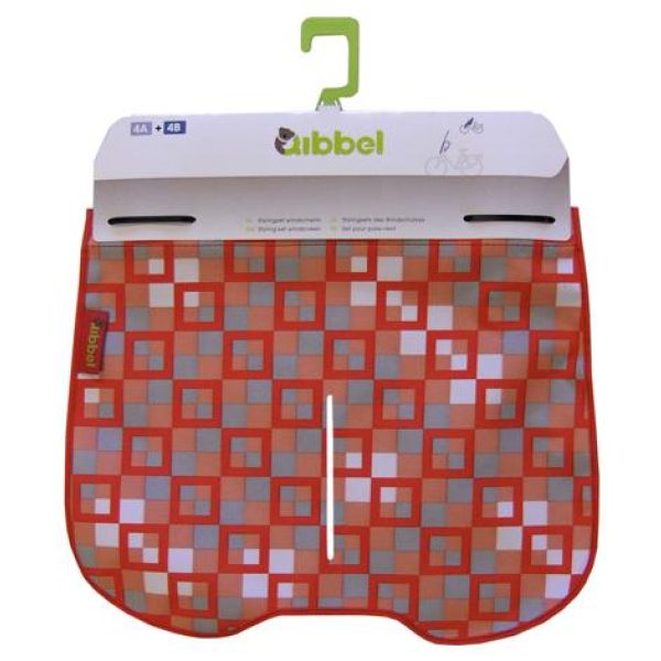 Qibbel windschermflap checked rd Rood /oranje /grijs