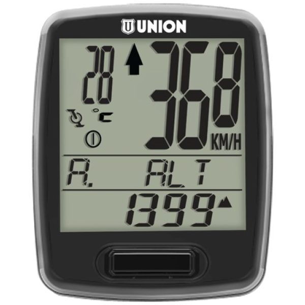 Marwi Fietscomputer Union Draadloos 21TW 21-Functies Zwart