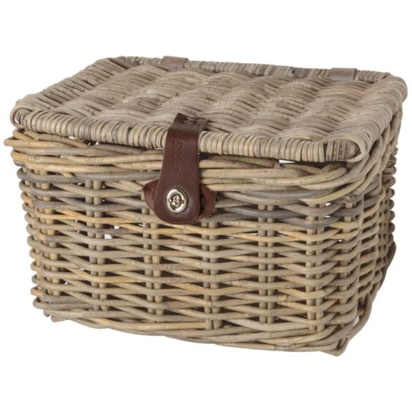 Fastrider mand rotan medium met klep naturel Grijs