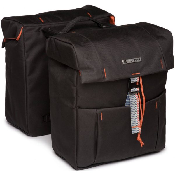 Cortina fietstas dubbel Copenhagen AVS 37L Zwart