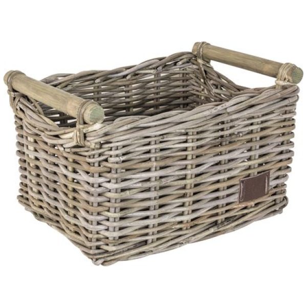 Fastrider mand rotan medium bamboo naturel Grijs