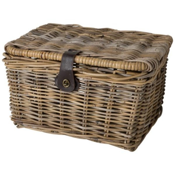 Fastrider mand rotan met klep naturel Grijs