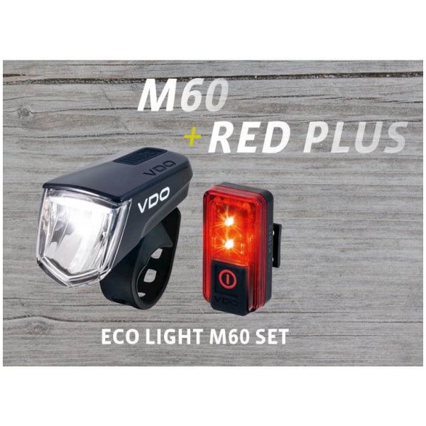 Vdo verlichtingsset M60 FL + RED Plus RL