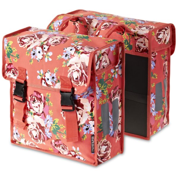 Basil BAS17541 Tas dubbel Blossom Roses CORAL