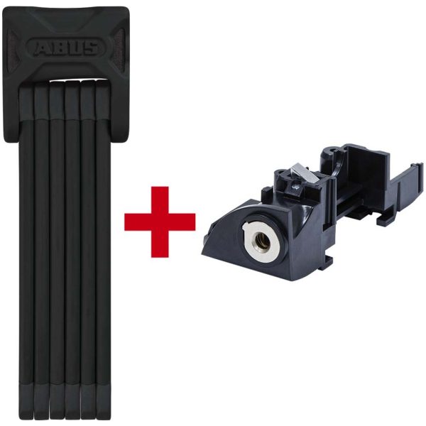 Abus vouwslot Bordo 6015/120 zw SH+drager slot Zwart