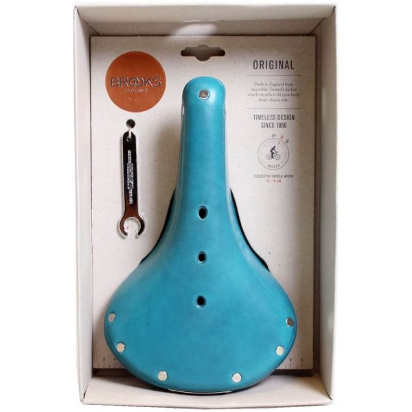 Brooks zadel B17 H Turquoise Chroom LE Blauw
