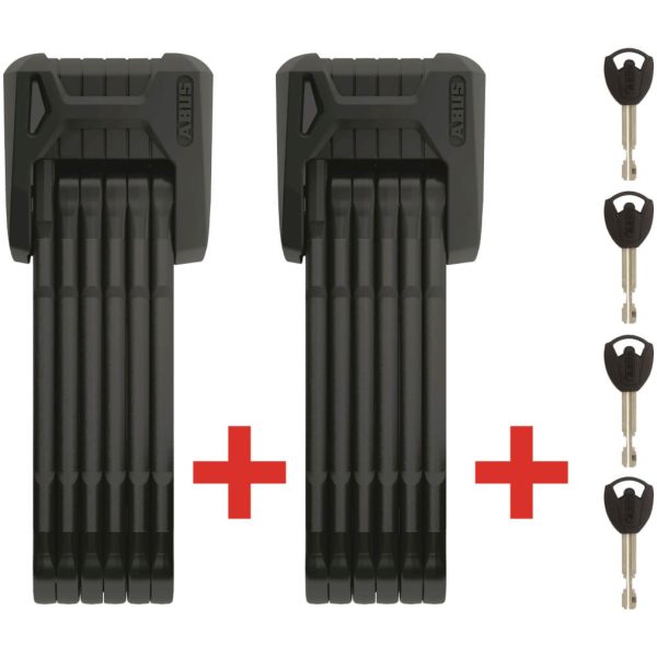 Abus vouwslot Bordo Granit XPlus 6500/85 twinset S Black