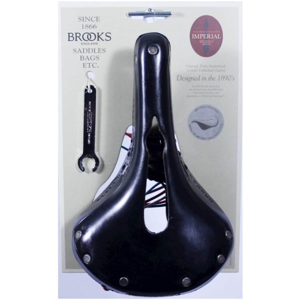 Brooks zadel Flyer Carved zwart