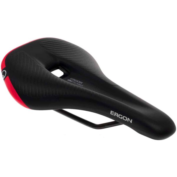 Ergon zadel SM Pro heren M/L zwart/rood