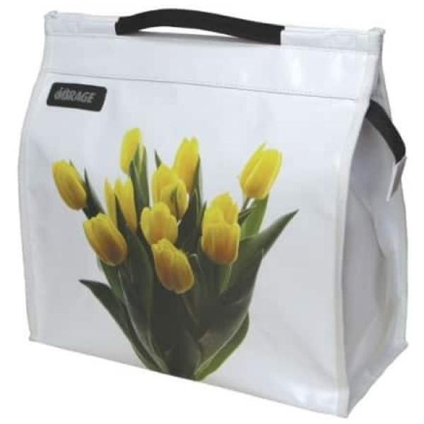 Mirage shoppertas tulpen bisonyl Wit / Groen / Geel