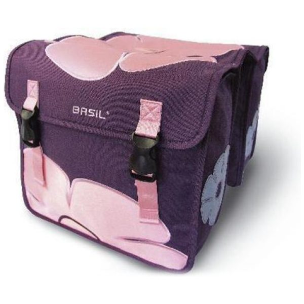 Basil TAS DUBBEL 20L KIND LI/RS JASMIN Paars / Roze