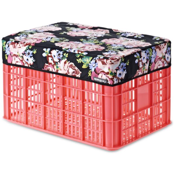 Basil KRATD BAS AFDEKHOES BLOSSOM ROSES ZWART Zwart / Rood / Groen