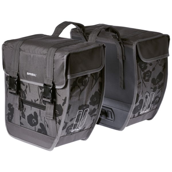 Basil TAS BAS TOUR XL DUBBEL SCHUIN 40L Moonstone Grey