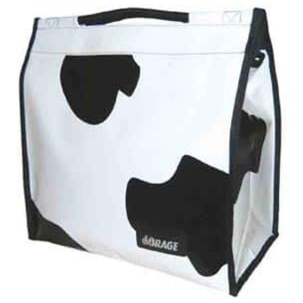 Mirage shoppertas Koe bisonyl Wit / Zwart