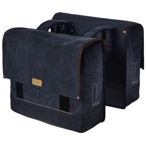 Basil TAS BAS URBAN FOLD DUBBEL DENIM BLUE 55L Blauw