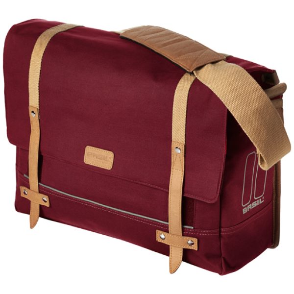 Basil TAS BAS PORTLAND MESSENGER ROOD 20L Dark Red