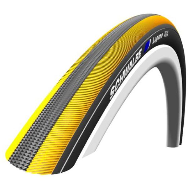Schwalbe Schw btb 700x23 Lugano V gl Zwart / Geel