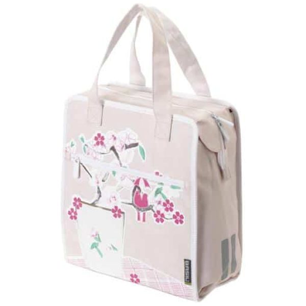Basil TAS BAS BLOSSOM SCRAP SHOPPER ROSE 20L Roze / Wit