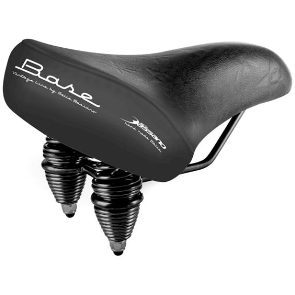 Selle Bassano SB zadel Base Vintage zw Zwart