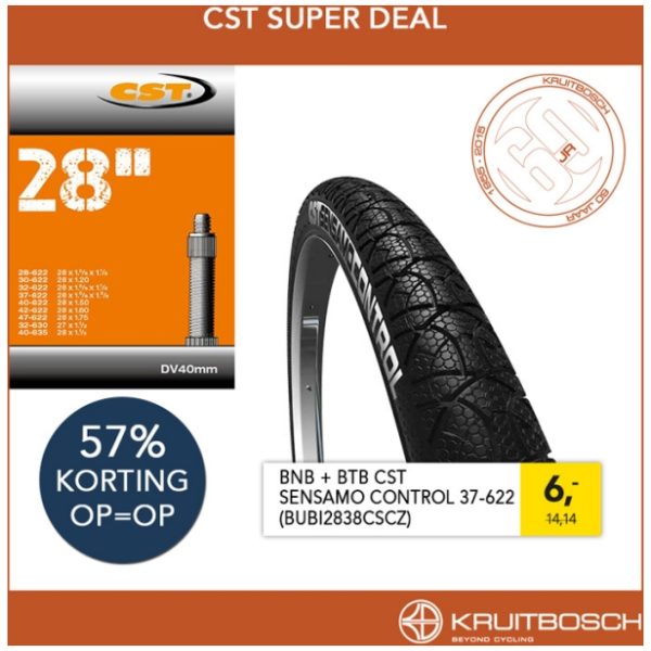 Cheng Shin Tyre CST btb+bnb 28x1 3/8 Sensamo Contr Zwart