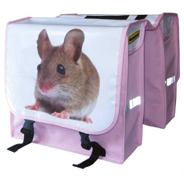 Niet Verkeerd NV dubb tas muis bisonyl Roze/Wit