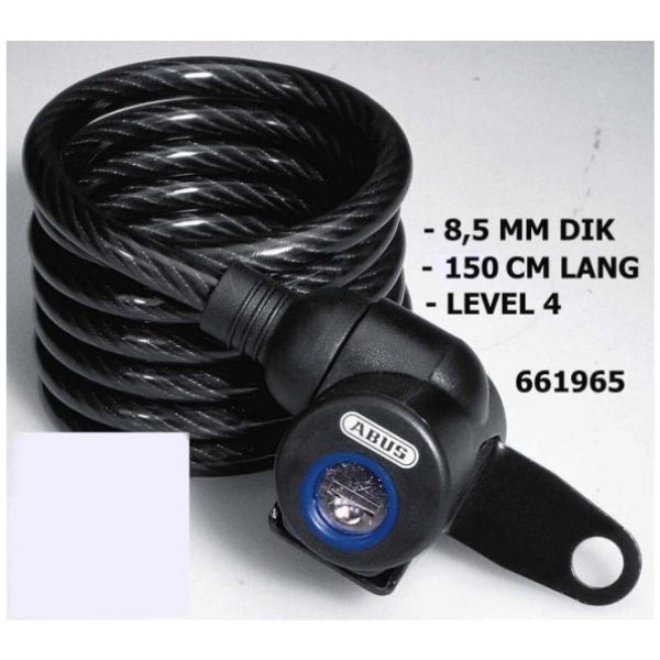 Abus spir kabelslot Primo 590/150sm Zwart / Smoke