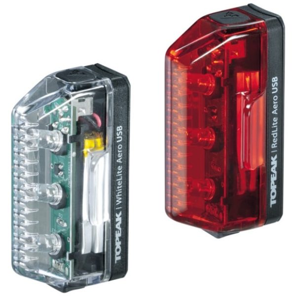 Topeak verlichtingsset Aero Combo usb Zwart
